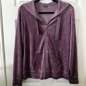 Eddie Bauer Velour Zip Hoodie Size M